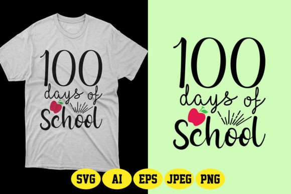 100 Days of School SVG Graphics
