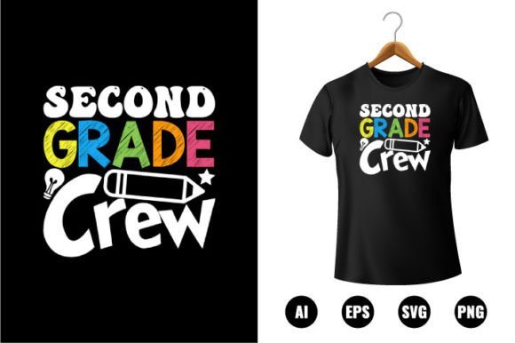 2nd Grade Crew T-shirt Design: Graphics & T-Shirt Designs
