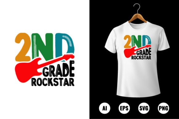 2nd Grade Rockstar T-shirt Design Graphics