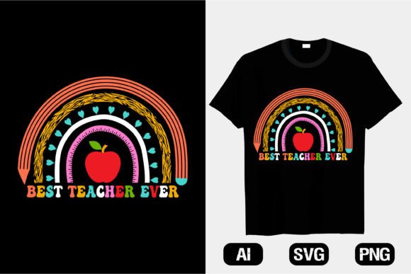 Best Teacher Rainbow T-shirt for Kids: Graphics and T-Shirt Designs