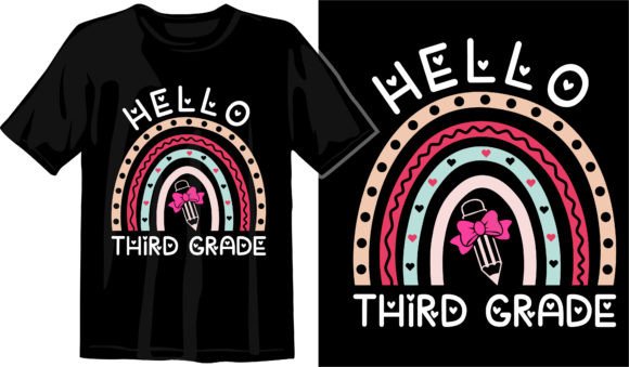 Hello 3rd Grade Rainbow Graphics