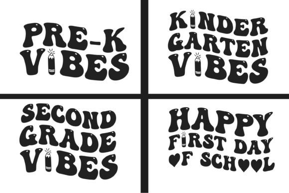 Pre-k - Second Vibes Bundle T-shirt Graphics and T-Shirt Designs