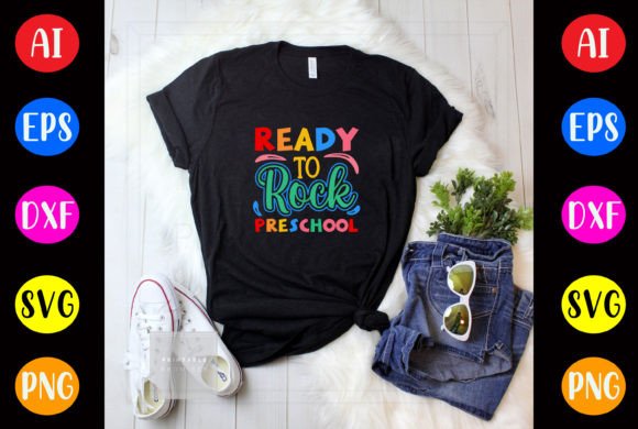 Ready to Rock Preschool T-shirt Design Graphics