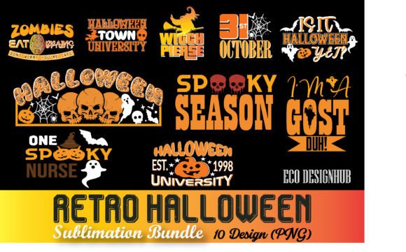 Retro Halloween Sublimation Bundle