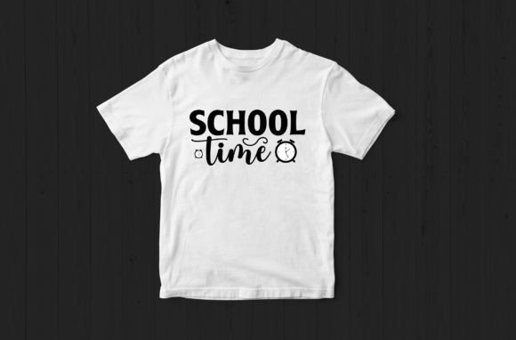 School Time Svg Tshirt Design: Graphics for Crafts