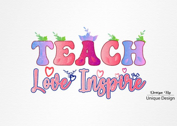 Teacher Quote Flower PNG Sublimation