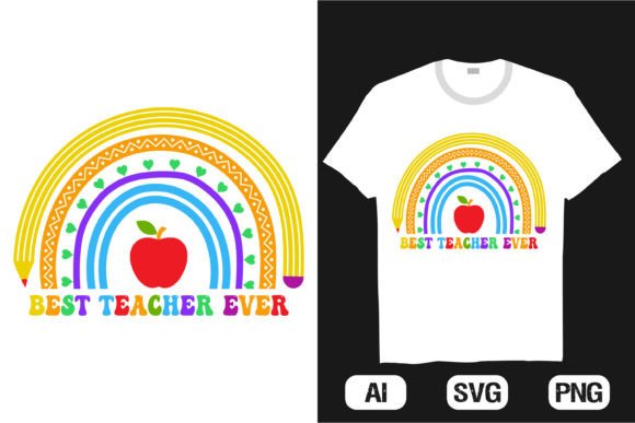 Trendy Rainbow T-shirt Design for Kids Graphics
